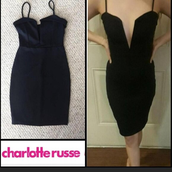 NWT Black Cocktail Dress Size Small Charlotte Russe - Picture 1 of 7